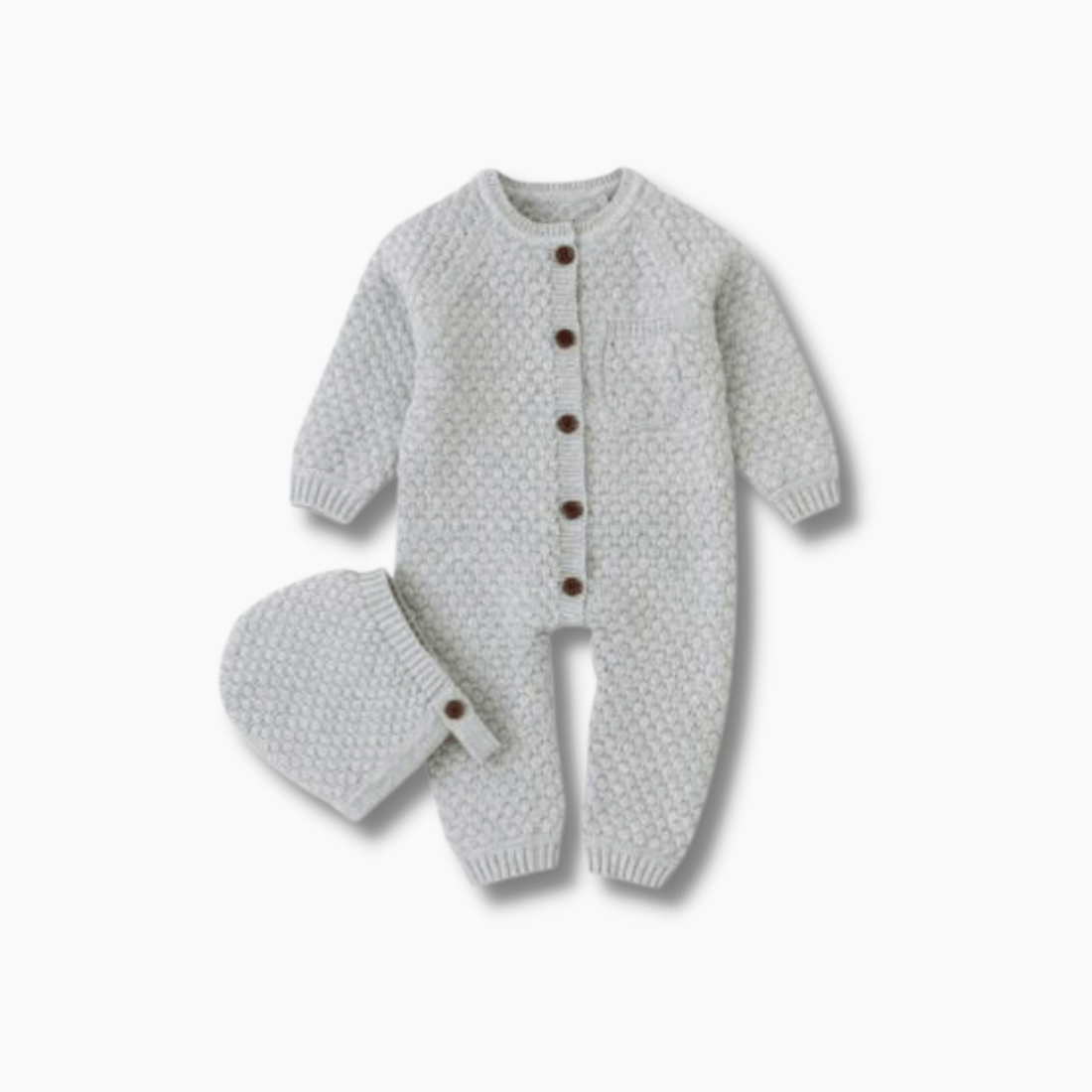 Boy's Clothing Baby Knitted Romper with Hat