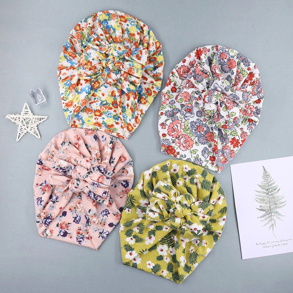 4 Pieces (random patterns) Baby Knot Turban Headband