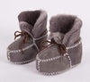 Shoes Grey / 6-12M Baby Leather Fur Boots