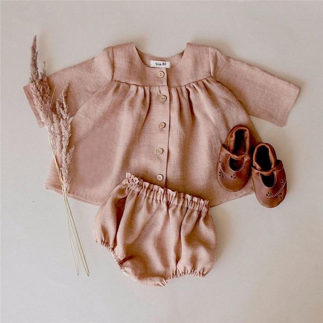 Girl's Clothing Pink / 18-24M 90 Baby Long Sleeve Vintage Outfit