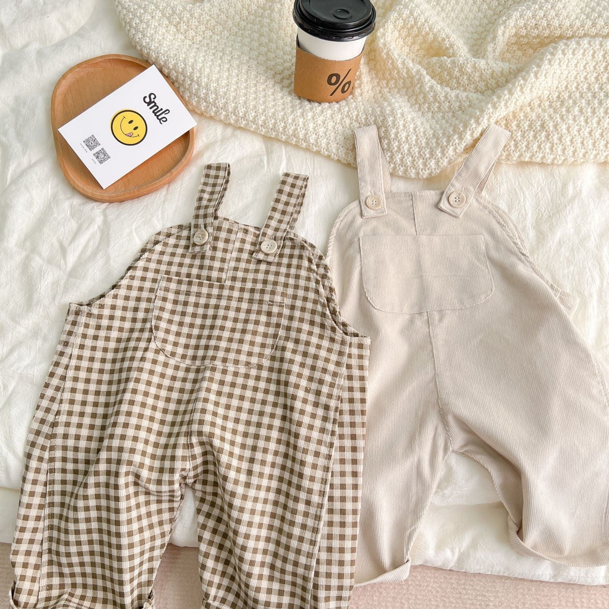 Baby Plaid Overalls