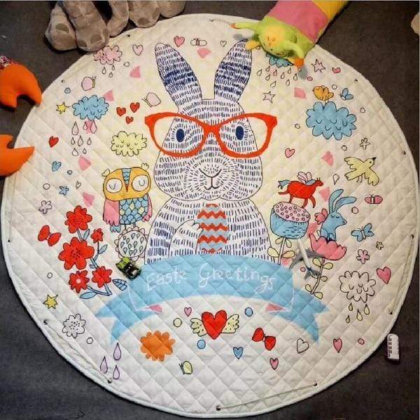 Play Mat glass rabbit Baby Play Mat Storage Bag