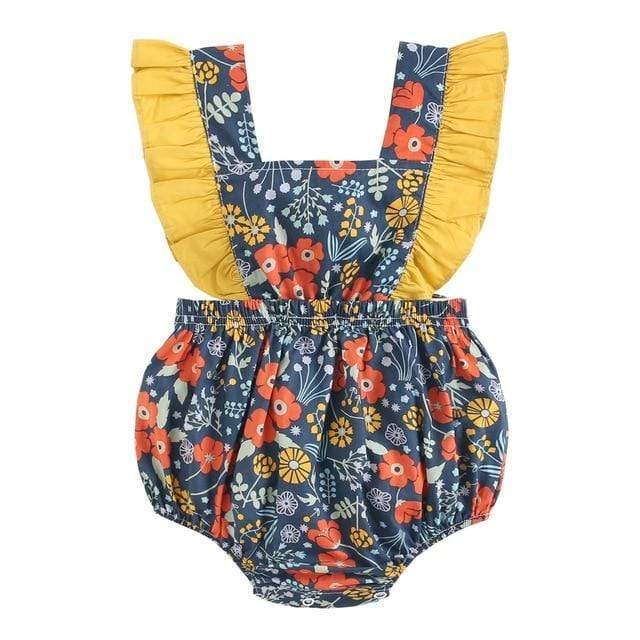 Girl's Clothing BRS2040-NV / 6M Flowers Rompers Clothes Girl