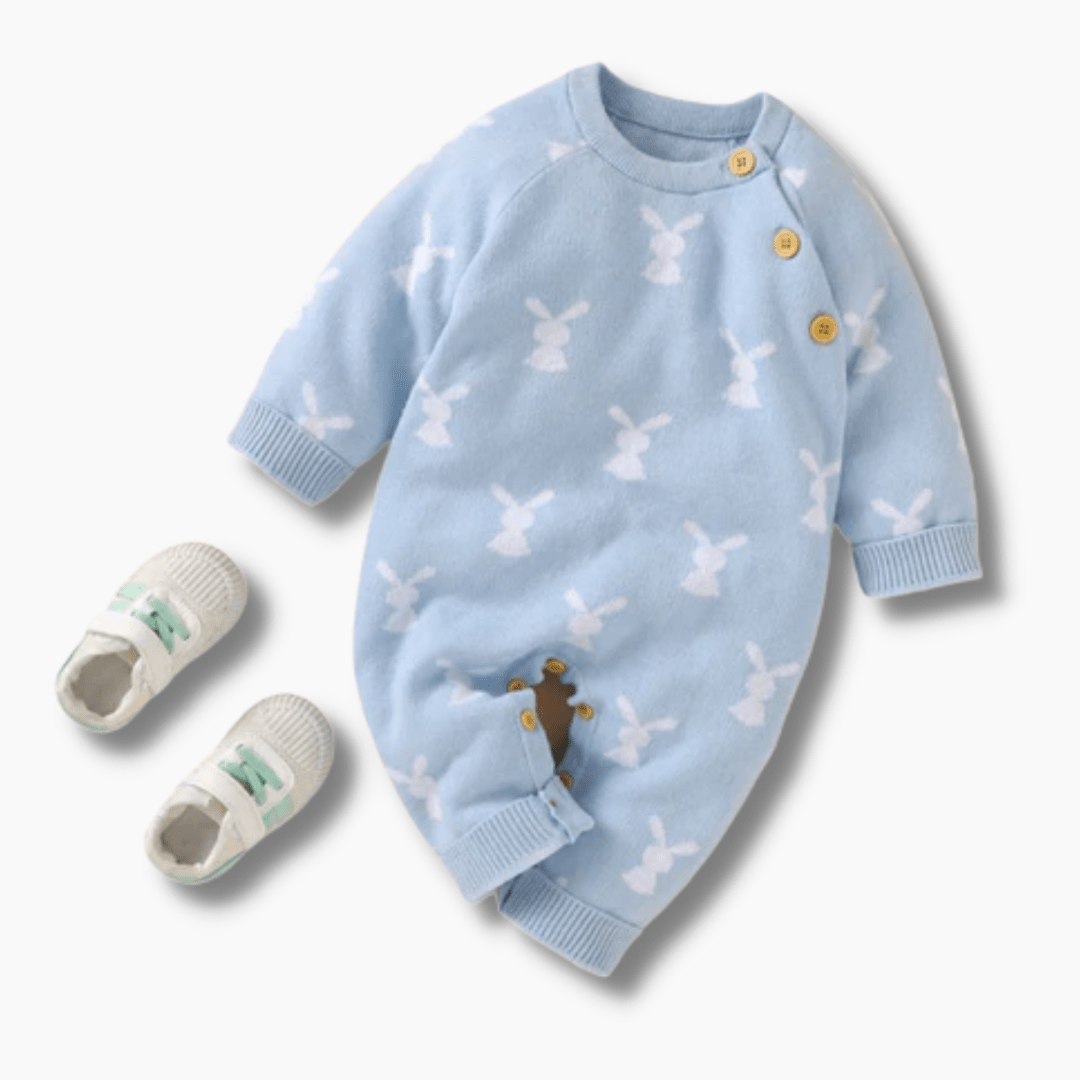 Baby Rabbit Print Knit Bodysuit