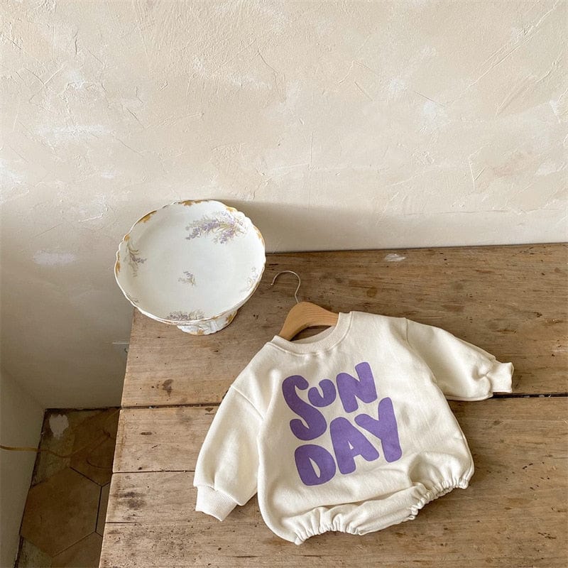 beige / 3-6M Baby Rompers Letter Print