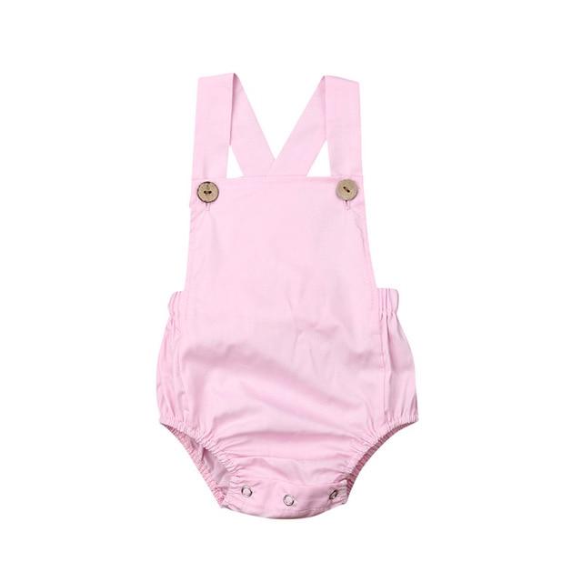 Girl's Clothing Light Pink / 12-18M Baby Sleeveless Rompers