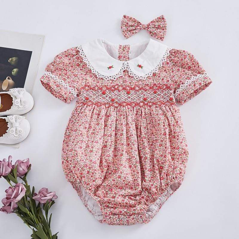 Girl's Clothing Baby Smock Floral Romper