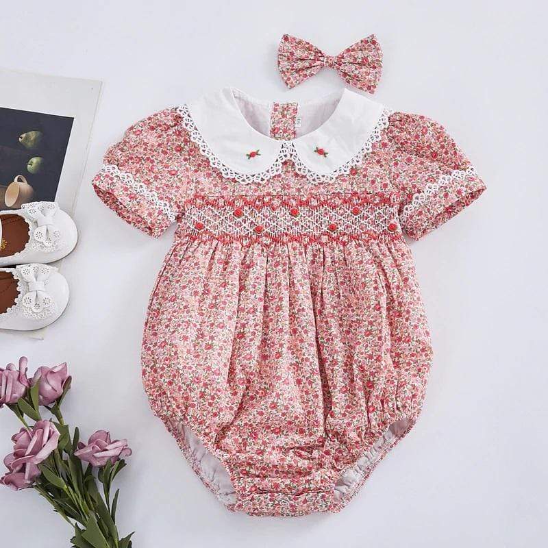 Girl's Clothing Baby Smock Floral Romper