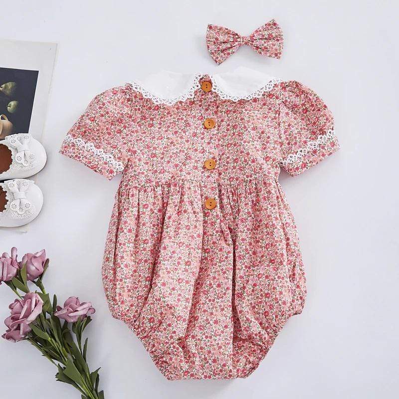 Girl's Clothing Baby Smock Floral Romper