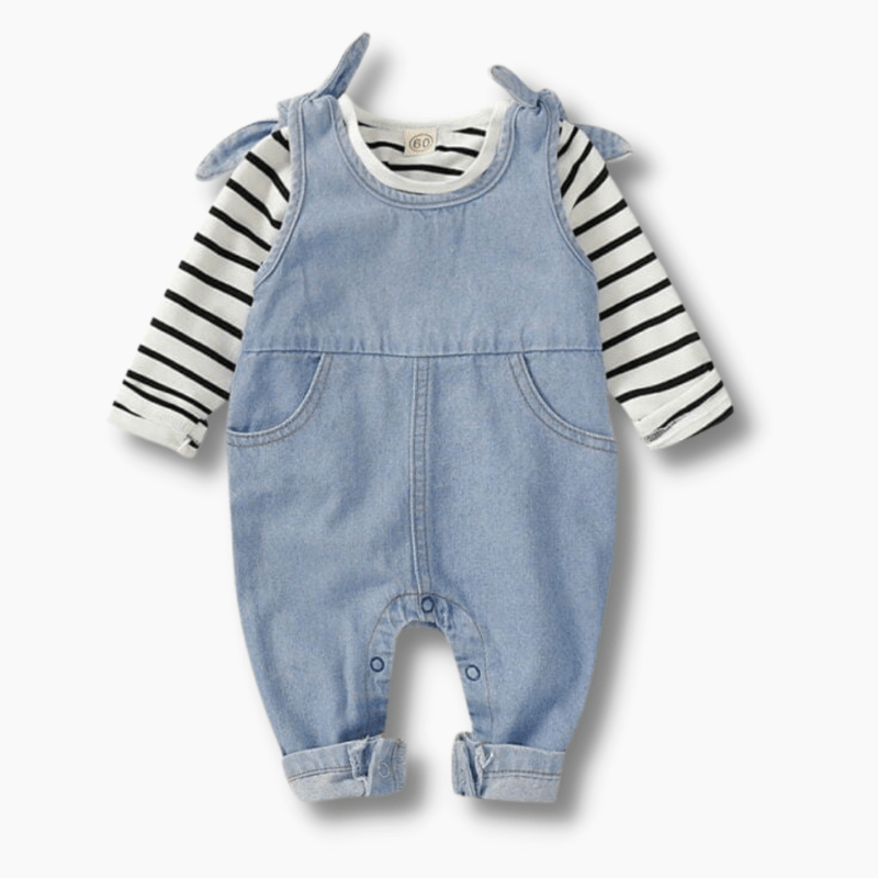 Baby Striped Jumpsuit Set