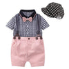 Boy&#39;s Clothing KB8066 hat bl / 3M / China Baby Summer Clothes Set