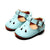 light blue shoes / 2 Breathable Solid Hard Sole Boys Shoes