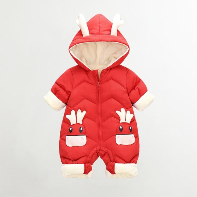 Girl's Clothing Red / 24M / Russian Federation Baby Winter Snowsuit Plus Velvet