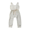 30421B / 12M / China Pudcoco Fast Shipping 0-3Years Lovely Newborn Baby Girl Cotton Ruffle Sleeveless Solid Romper Striped Jumpsuit Outfit Clothes