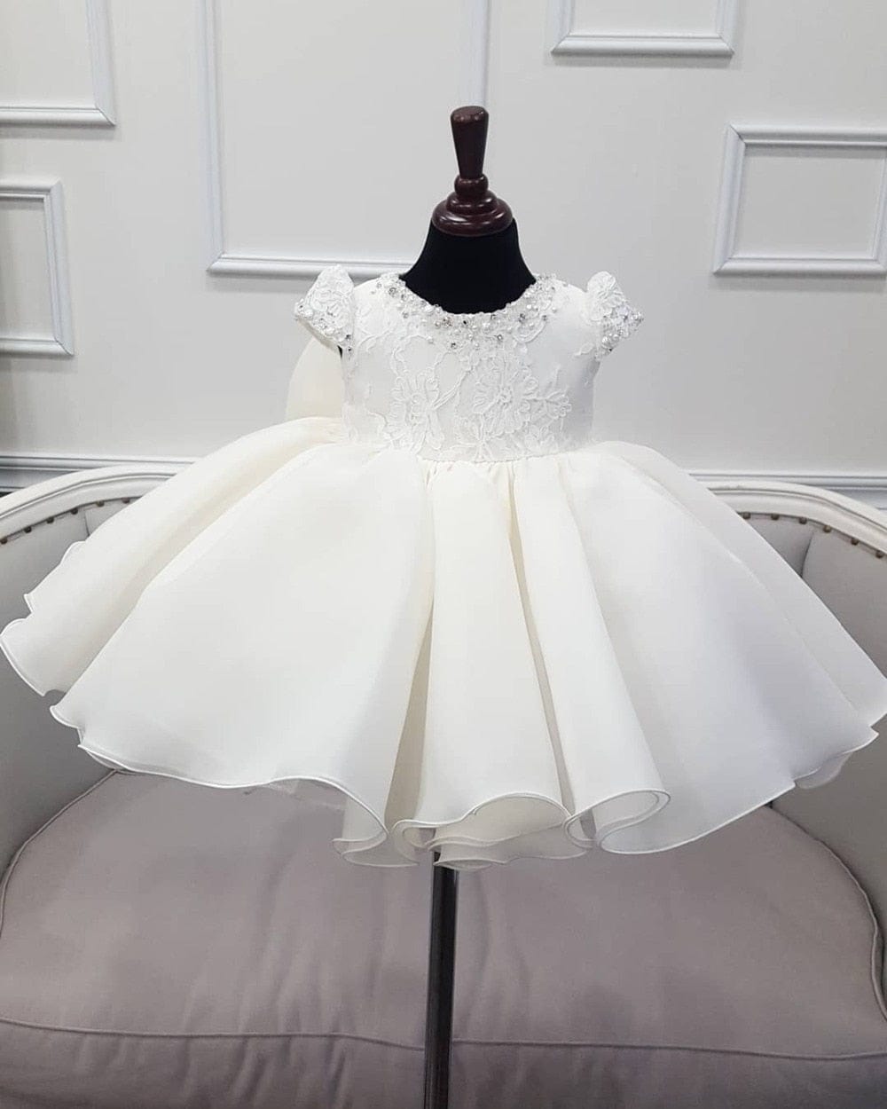 Beaded Tulle Baby Girl Dress