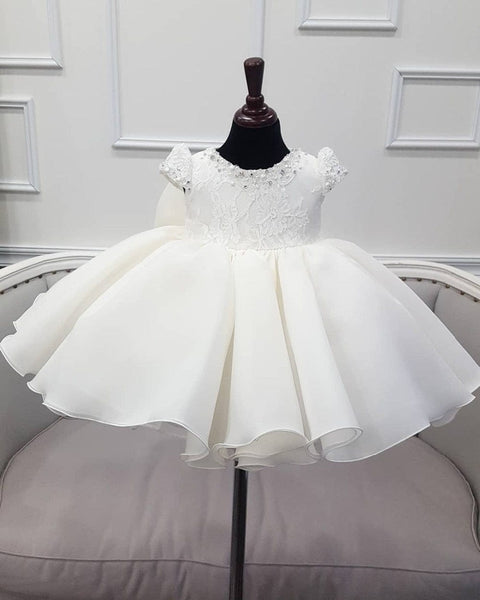 open lace back dress Sheer-Corset Strapless Long Prom Ball Gown
