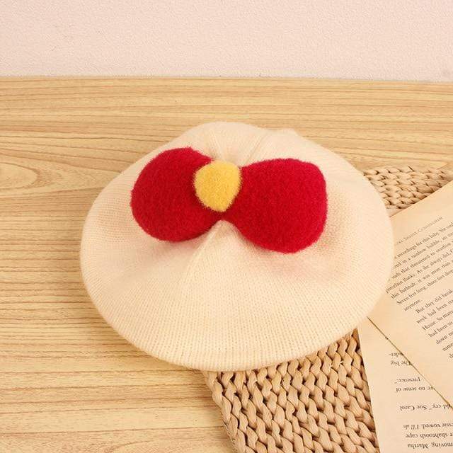 Accessories Beige Beanies Hats Bowknot