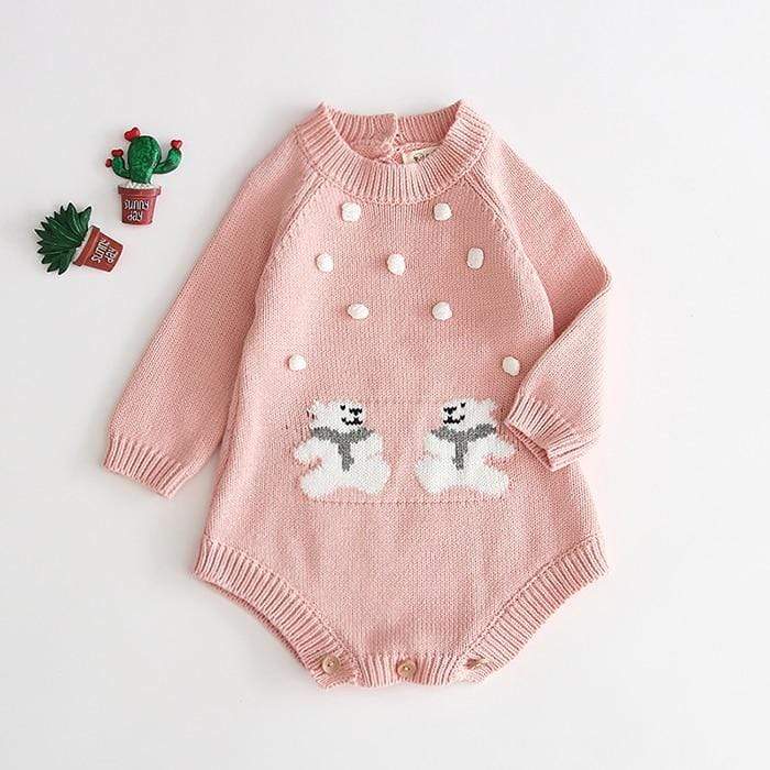 Girl's Clothing Bear Romper