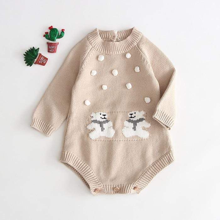 Girl's Clothing Bear Romper
