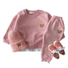 Girl&#39;s Clothing as picture 10 / 5T bear round neck sweatshirt suit