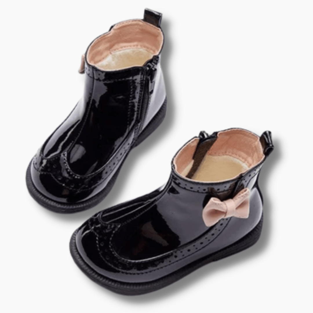 Black Zipper Ankle Boots