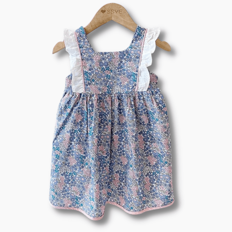 Girl&#39;s Clothing Blue Floral Dress