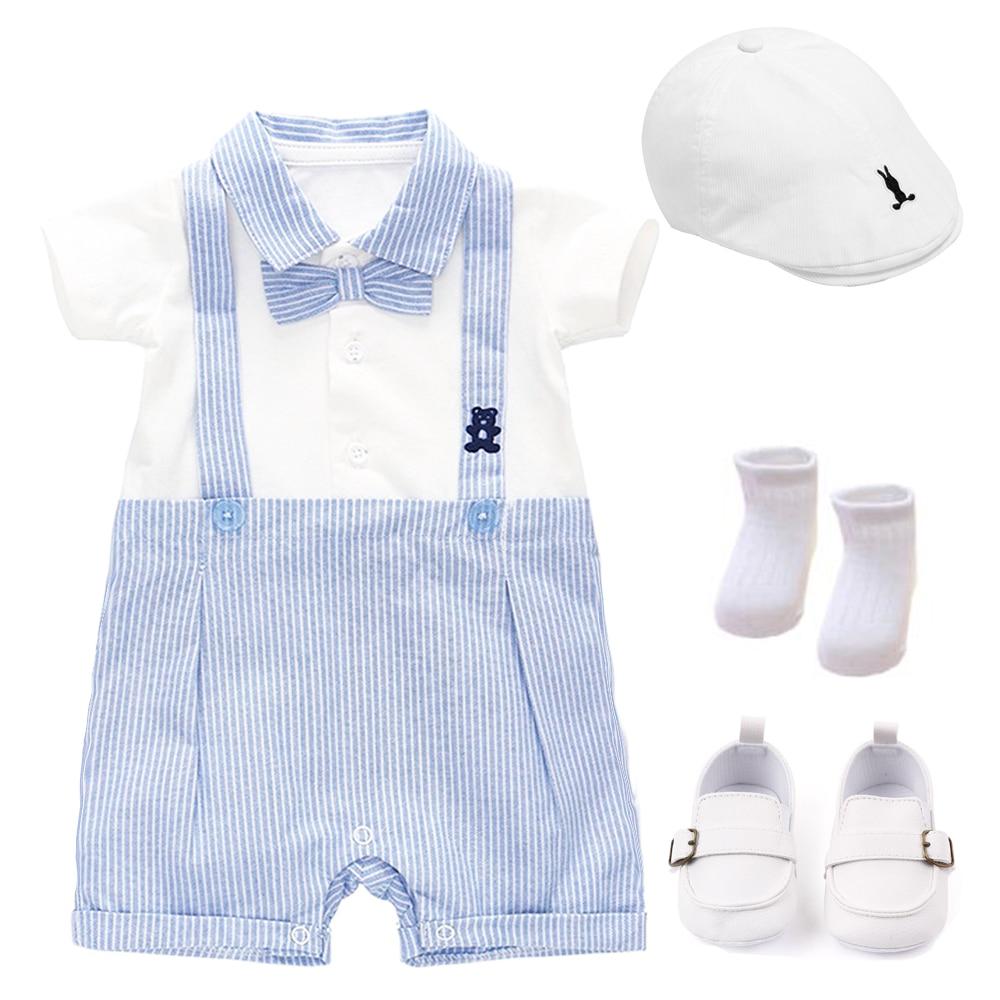 Boy's Clothing Blue Striped Baby Outfit