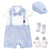 Boy's Clothing Set A / 18M Blue Striped Baby Outfit