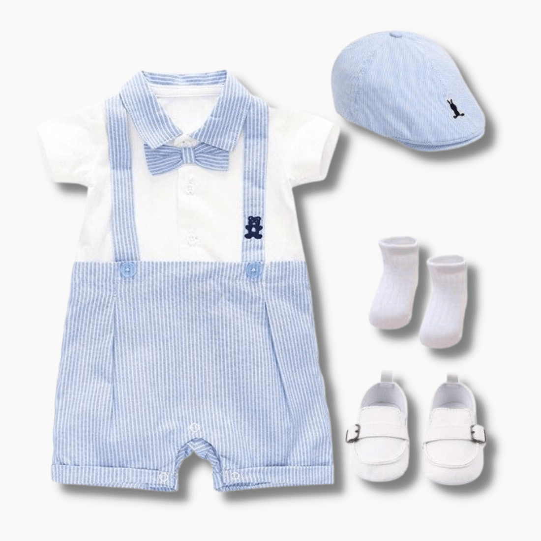 Boy&#39;s Clothing Blue Striped Baby Outfit