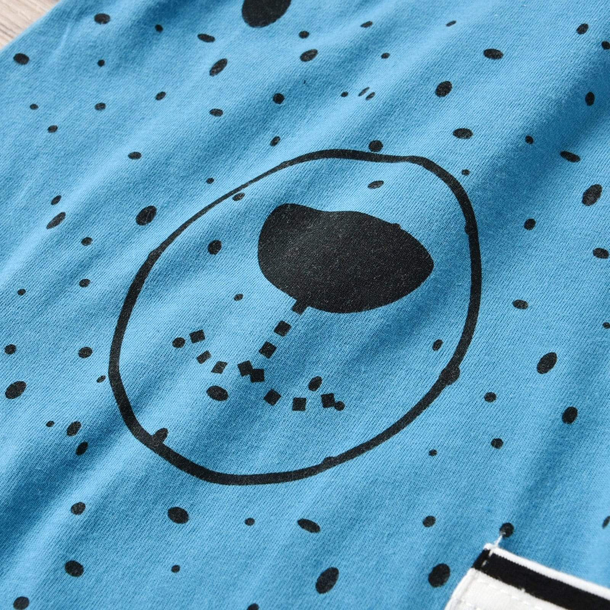 Boy's Clothing Blue Suspender Trousers and Cap