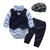 Boy's Clothing Blue Set A / 6M Blue Tuxedo Baby Romper Outfit