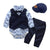 Boy's Clothing Blue Set B / 3T Blue Tuxedo Baby Romper Outfit