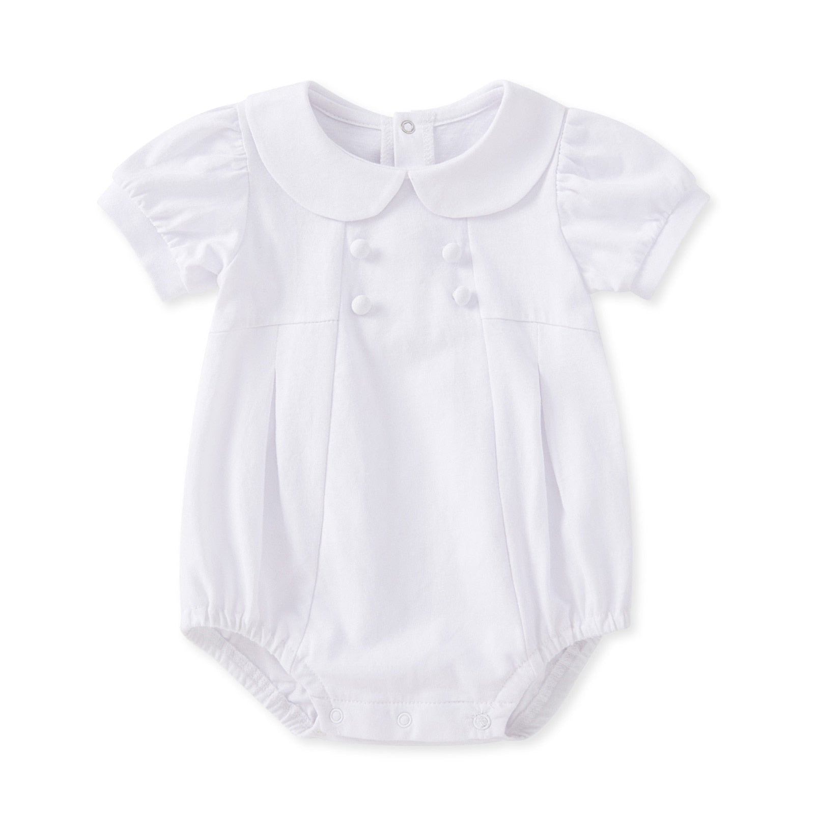 white / 3M Bodysuit Short Sleeve Peter-Pan Collar