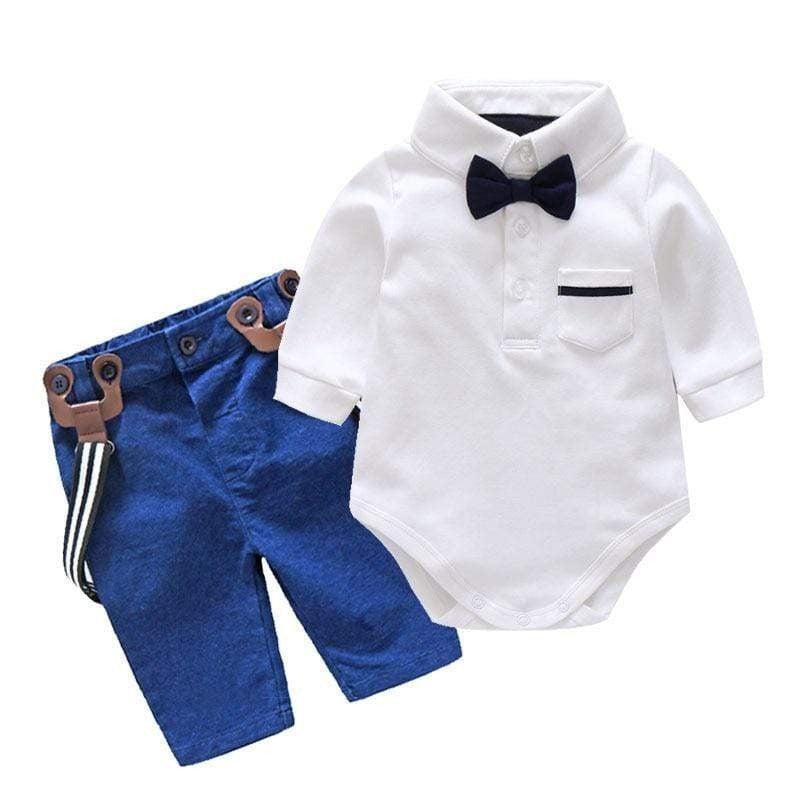 Boy's Clothing Bodysuit with Straps Trousers Outfit