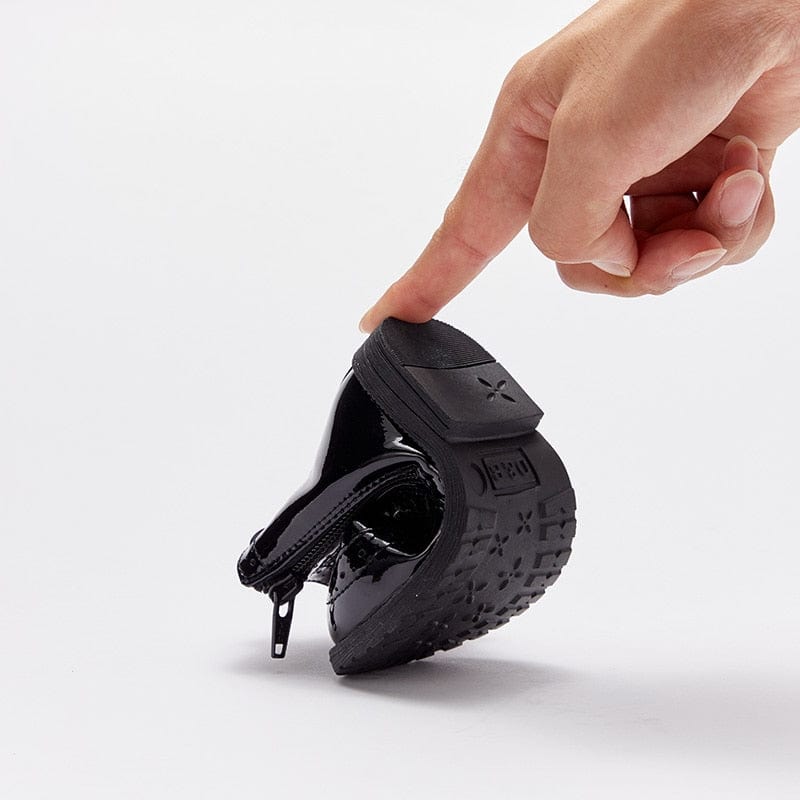 Bow solid zipper boots