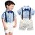 Straps set 6 / 12-18 Months / China Bow Tie Tops+Suspender Shorts Set