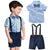 Straps set 1 / 12-18 Months / China Bow Tie Tops+Suspender Shorts Set