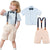 Straps set 12 / 12-18 Months / China Bow Tie Tops+Suspender Shorts Set