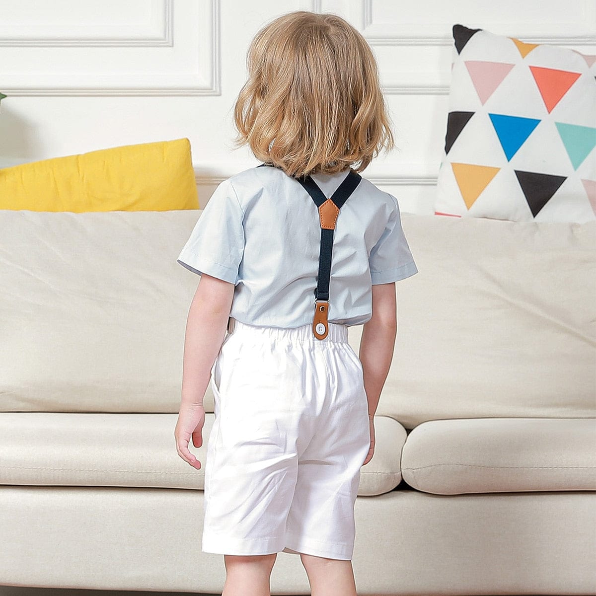 Boys best sale suspender shorts