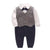 Boy's Clothing Gray / 3M Bowtie Gentlemen Romper