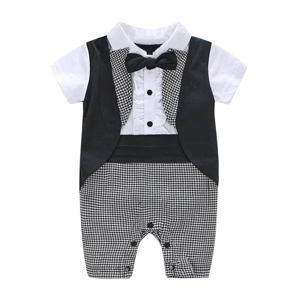 Boy's Clothing 6M Bowtie Plaid Swallowtail Jumpsuit Outfits