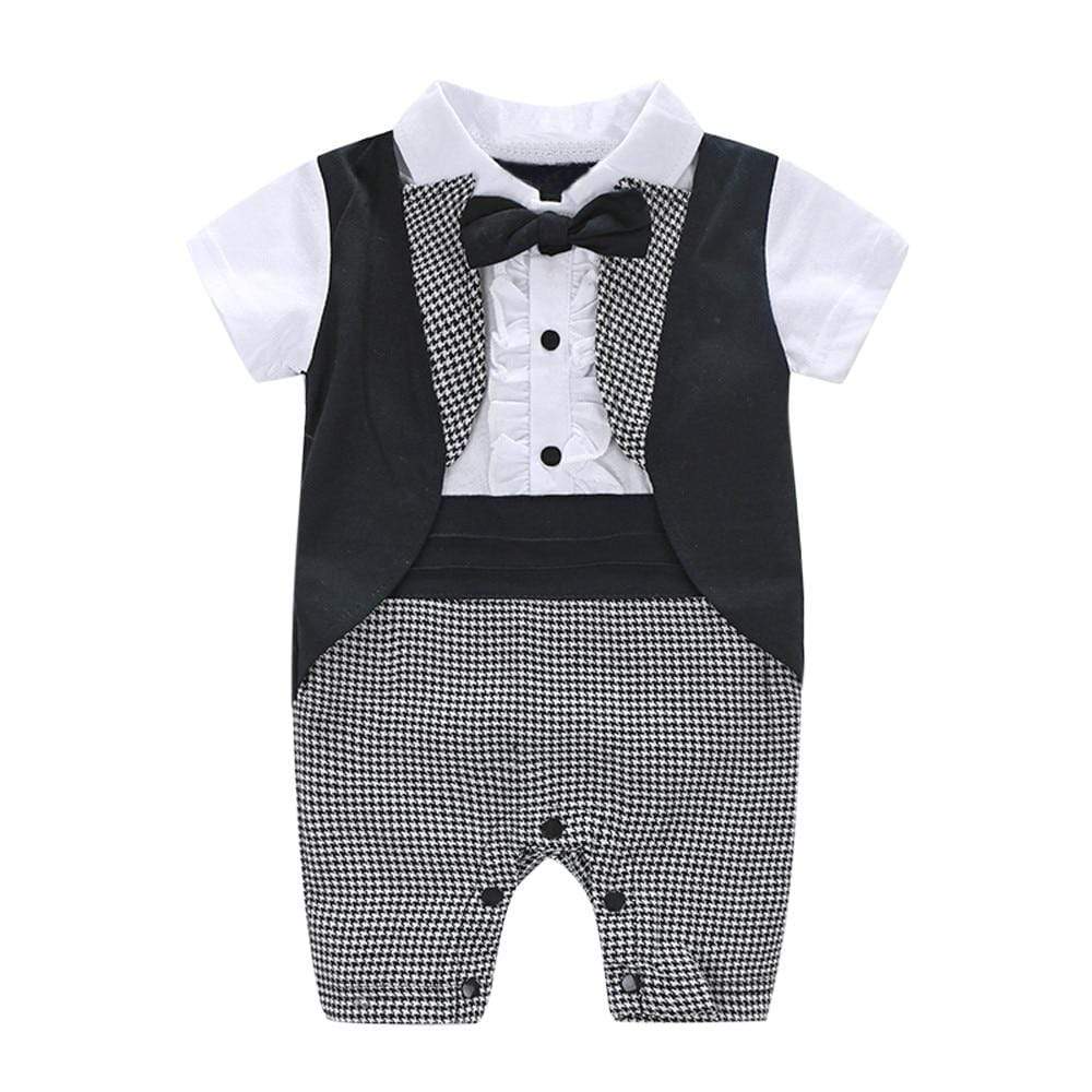 Boy's Clothing 6M Bowtie Plaid Swallowtail Jumpsuit Outfits