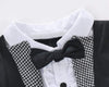 Boy&#39;s Clothing Bowtie Plaid Swallowtail Jumpsuit Outfits