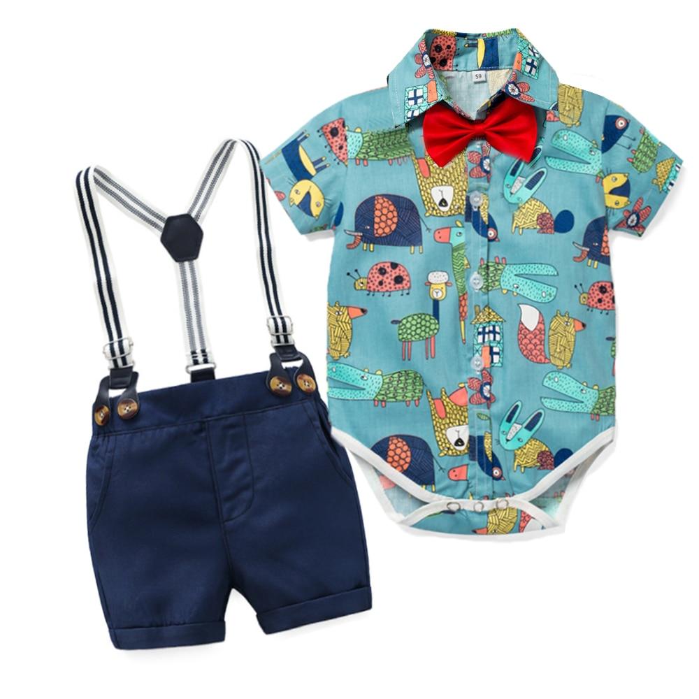 Boy's Clothing Boy Animal Print Romper Outfit