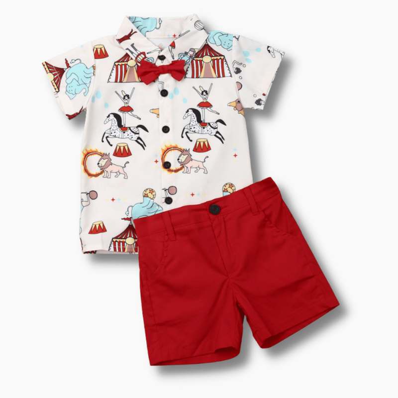 Boy's Clothing Boy Circus Print Outfit