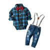 Boy&#39;s Clothing 4 pieces set / 18M / China Newborn Baby Boy Denim Rompers