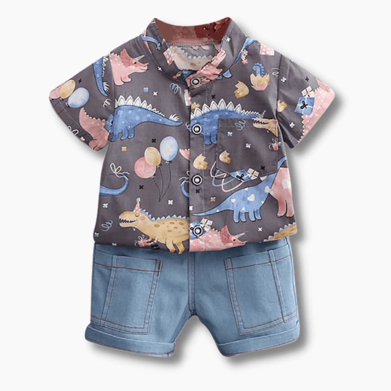 Boy's Clothing Boy Dinosaur Print Outfit