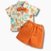Baby &amp; Toddler Boy Graphic Animal Print Orange Shorts Outfit