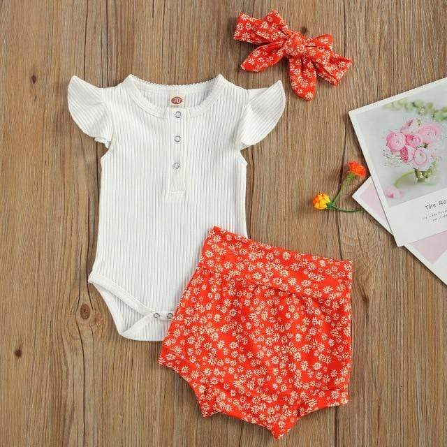 J / 6M Boys Girls Summer 3pcs Outfits