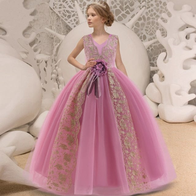 Dark pink / 8 Bridesmaid Princess Dress